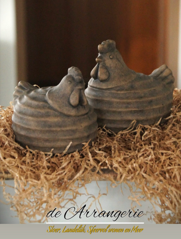 BRYNXZ kip met lijnen M (links) - Maj brown