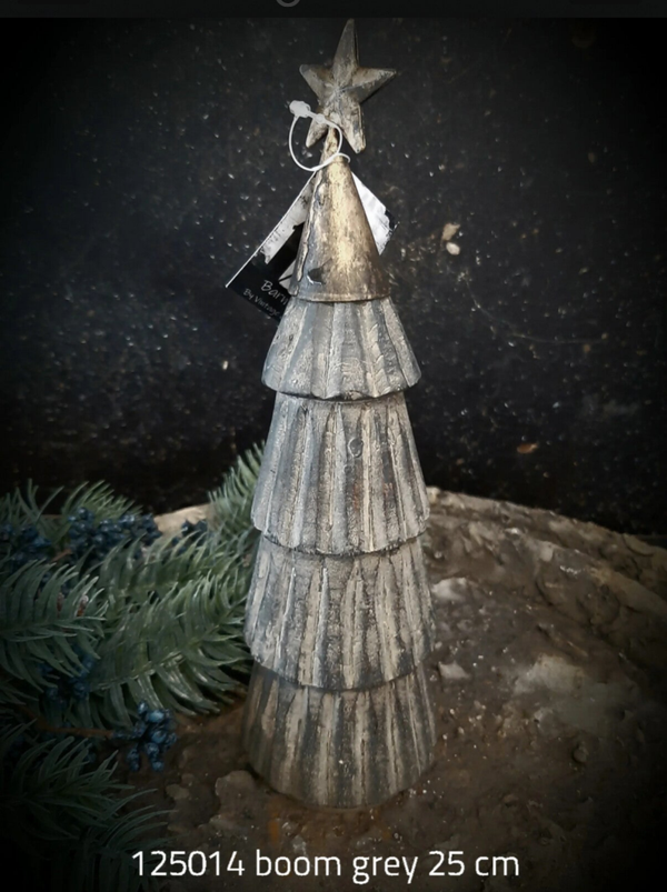 Kerstboom hout met ster - lijnen