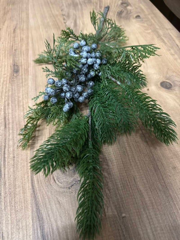 Kerst toef met blauwe besjes - kunst