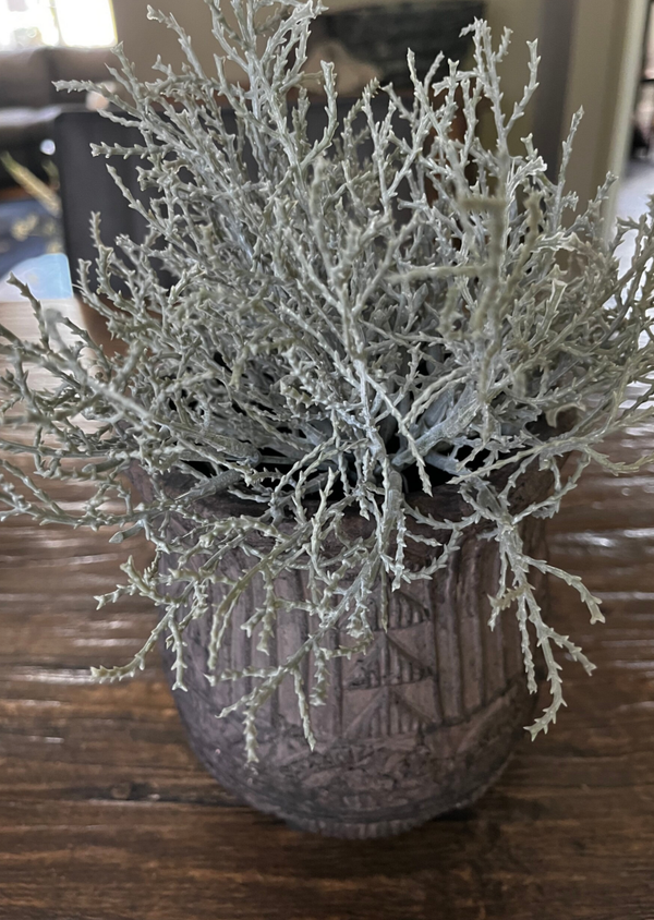 Zilverstruikje, bos, kunst 24cm