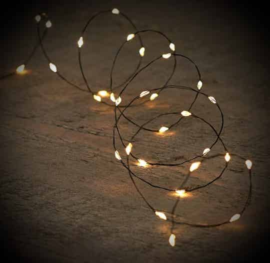 Led lampjes met zwarte draad