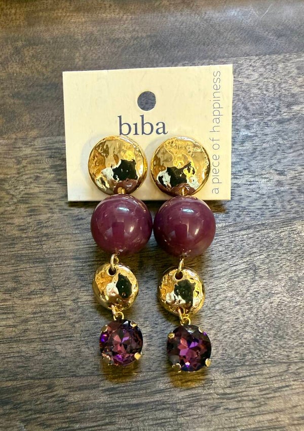 BIBA stekers in donker paars en goudkleur