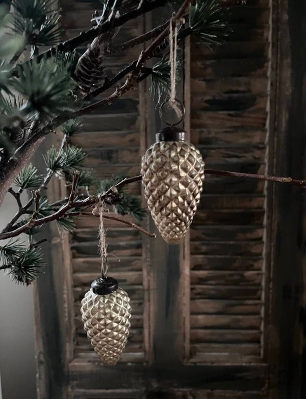 Kerstbal ornament antique gold