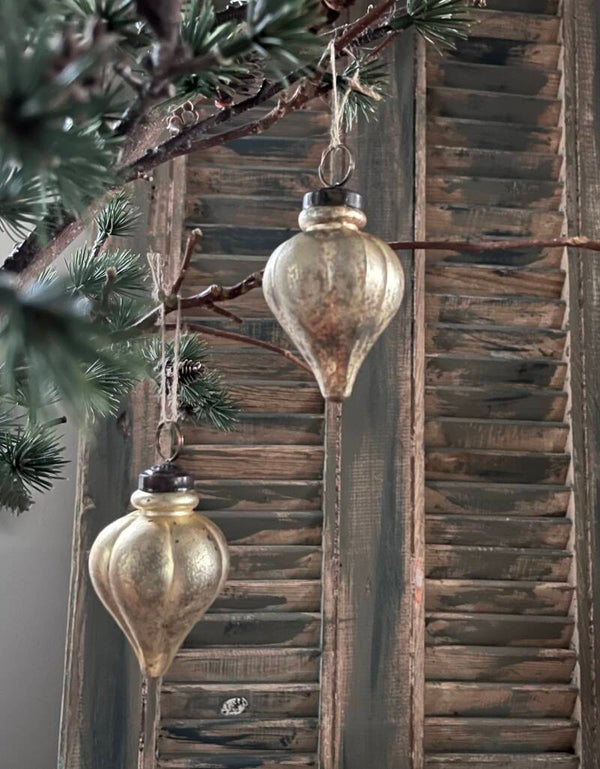 Kerstbal Ornament antique gold