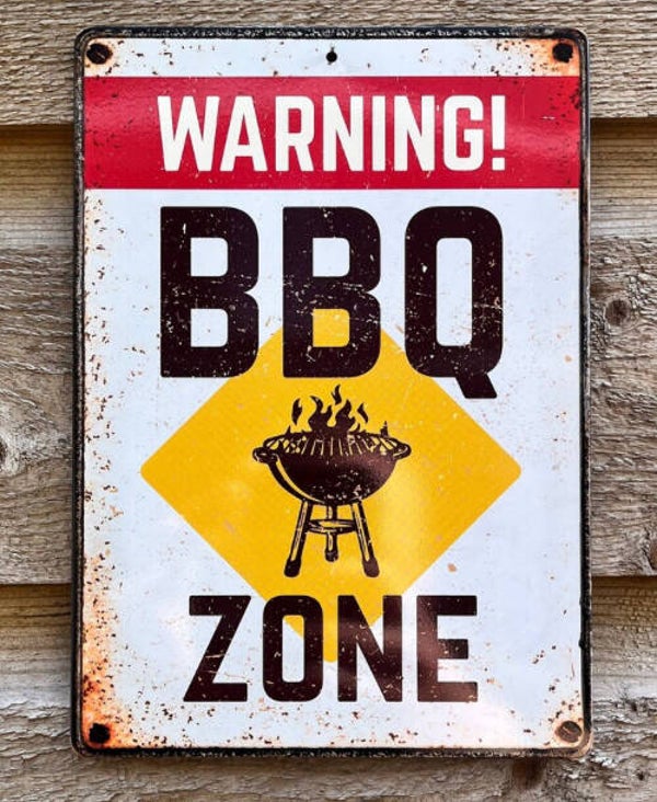 Tekst bord metaal 20x25cm - BBQ ZONE