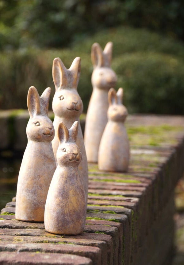 BRYNXZ Set of 3 Rabbits Stand Jewel D.7-6-6 H.24-20-16