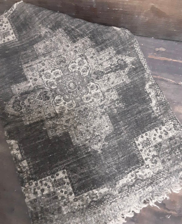 Shabby doek  30x45cm kelim zwart