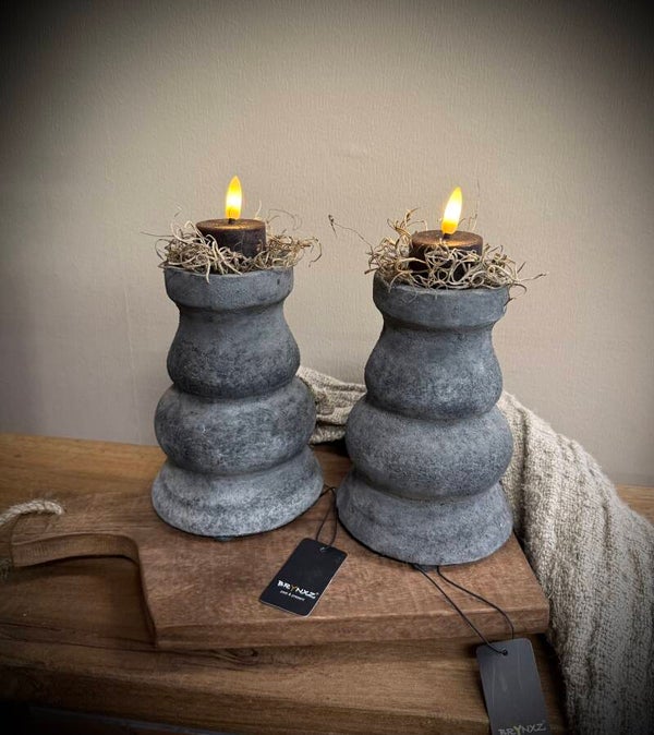 Brynxz kandelaars basic stone black