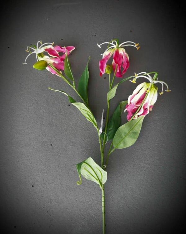 Kunstbloem Gloriosa 85cm - Bright pink