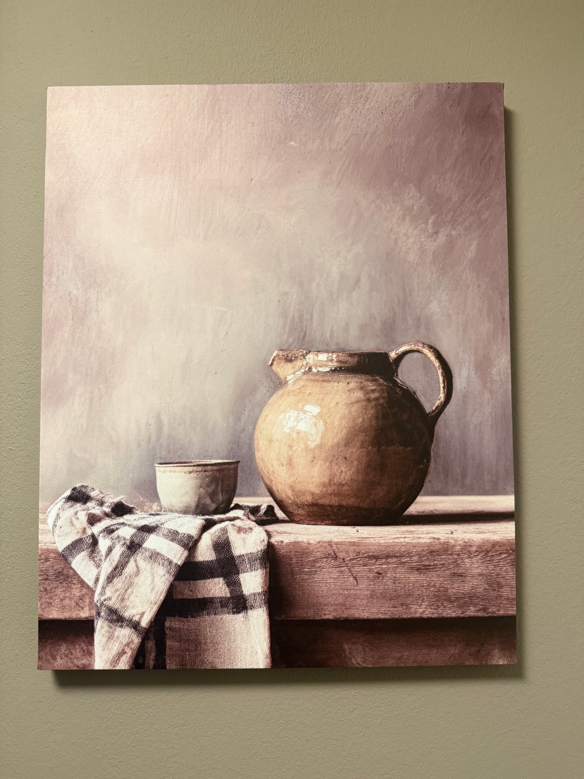 Canvas kruik met doek - 40x50