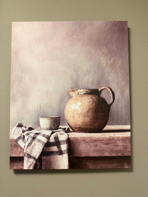 Canvas kruik met doek - 40x50
