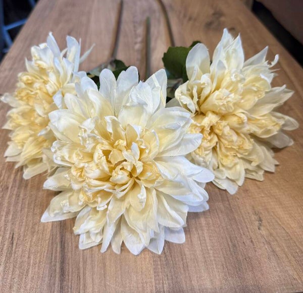 Dahlia in crème kleur 53cm