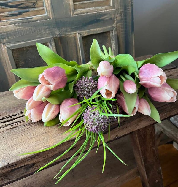 Tulpen, 30 cm, 7 stelen - mauve