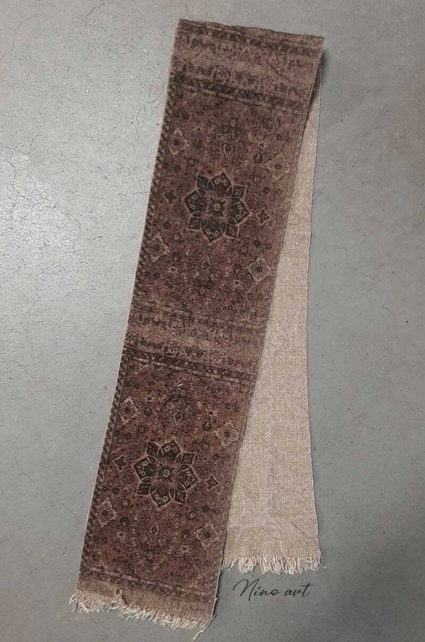 Shabby lint, 9x95cm, kelim gekleurd