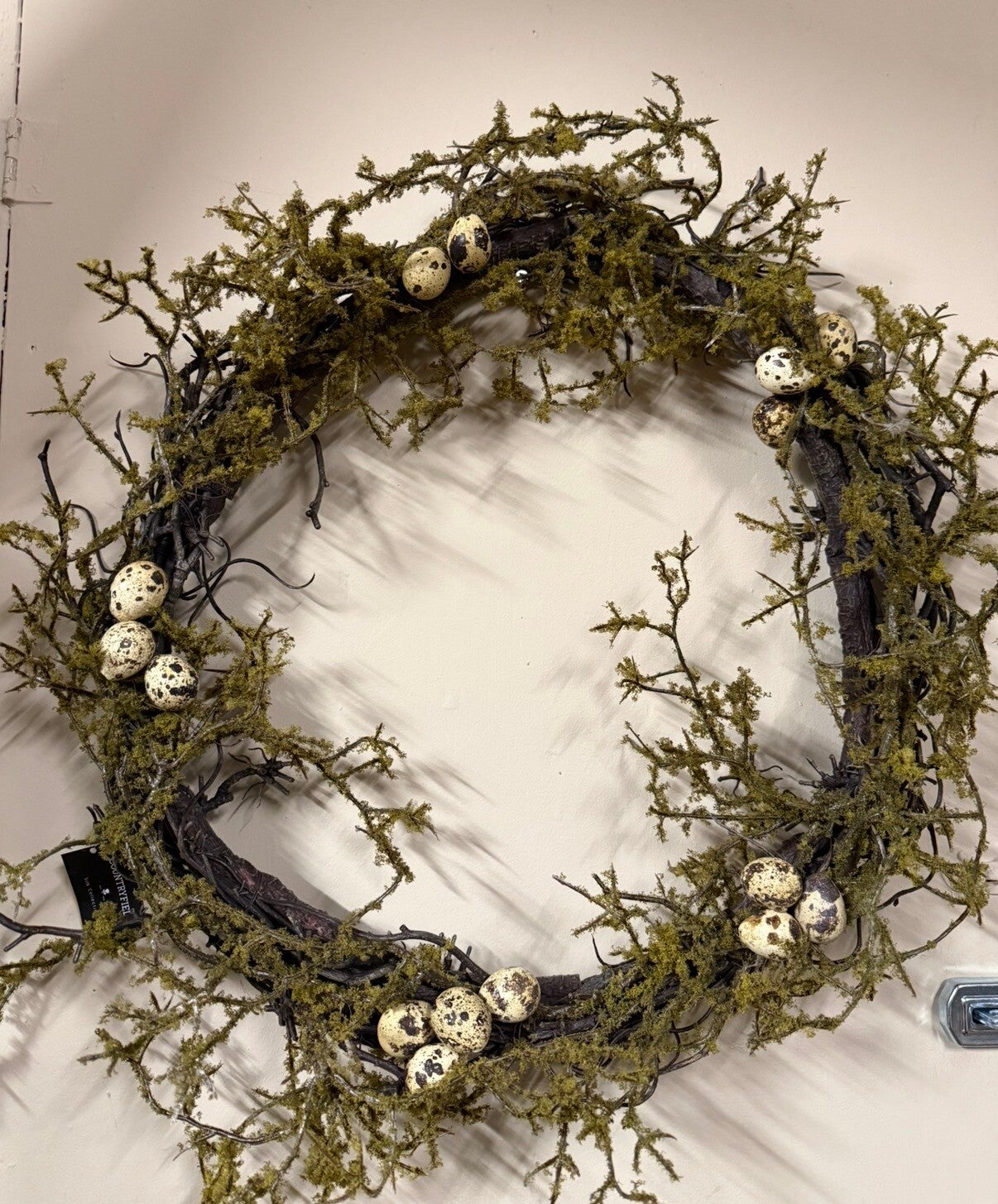 Kunst - Takken krans met mos, met of zonder kwarteleitjes