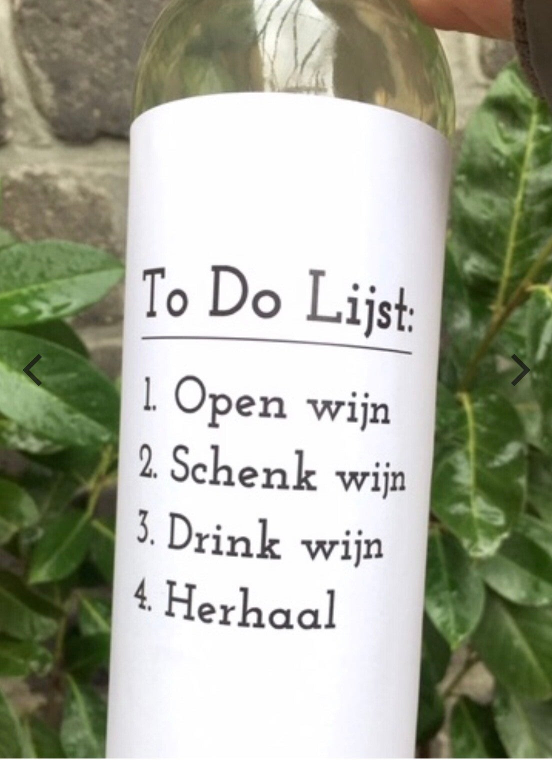 Wine label - to do list
