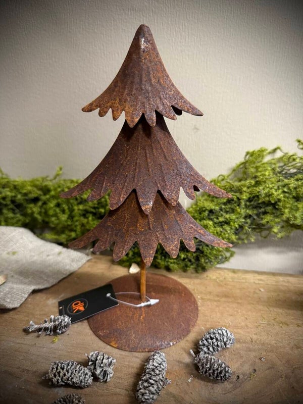 Roest kerstboompje 21cm