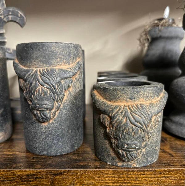 Waxinehouder hooglander 2 maten