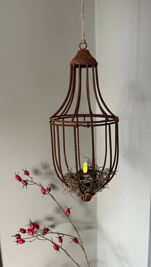 Draad hang ornament roest - C