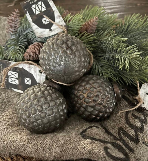 Kerstbal sober grijs 5cm