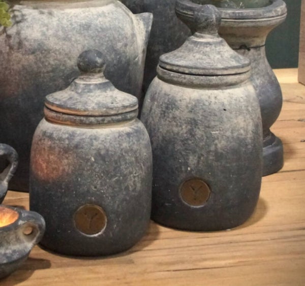 BRYNXZ Pot met deksel ancient clay 2 maten