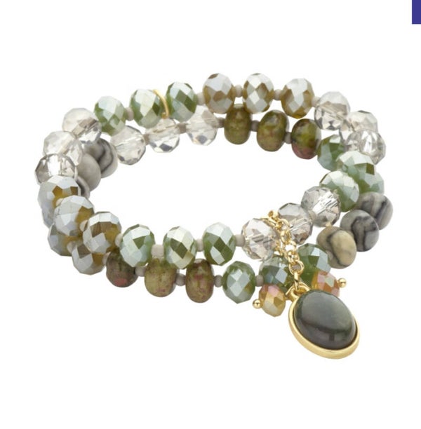 BIBA armbandenset Gleaming green