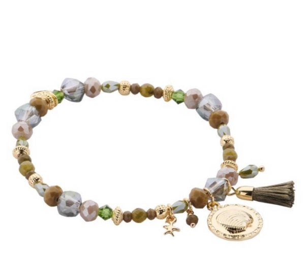 SALE - BIBA armband beach - dark mos green