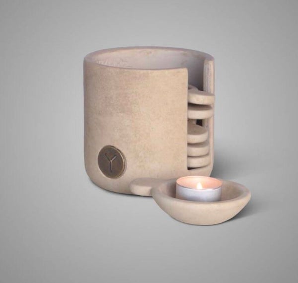 Brynxz set of 6 cups in Holder - Maj Taupe