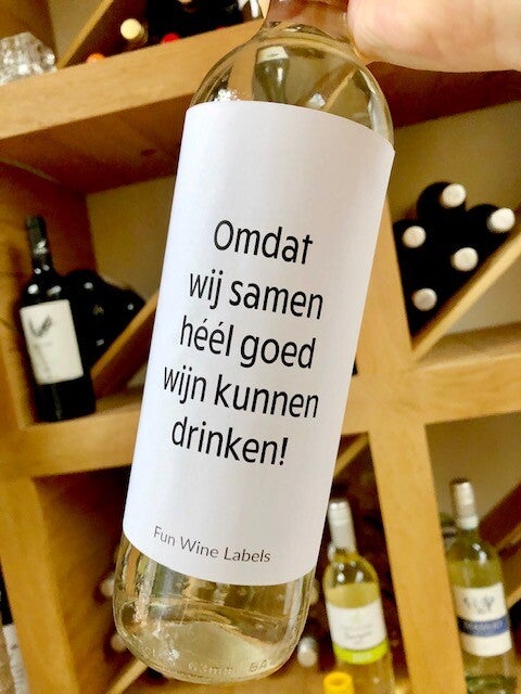 Wine label - samen drinken