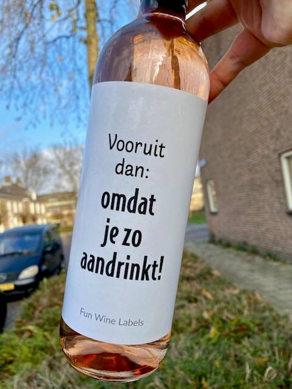 Wine label - vooruit dan
