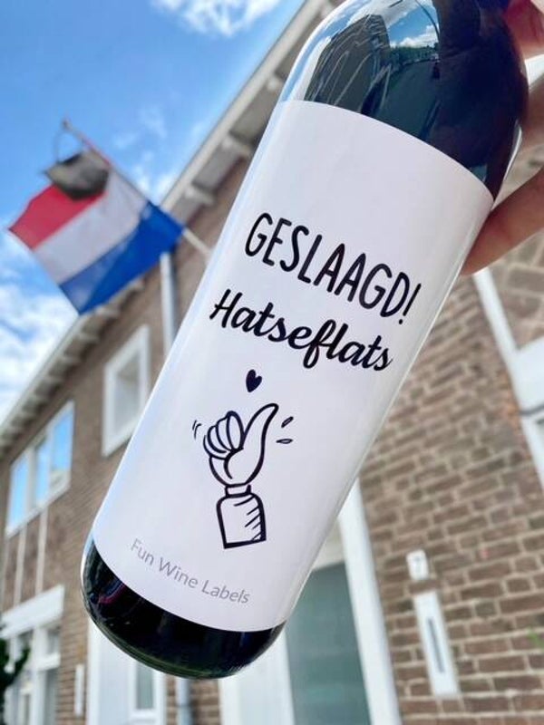 Wine label - geslaagd