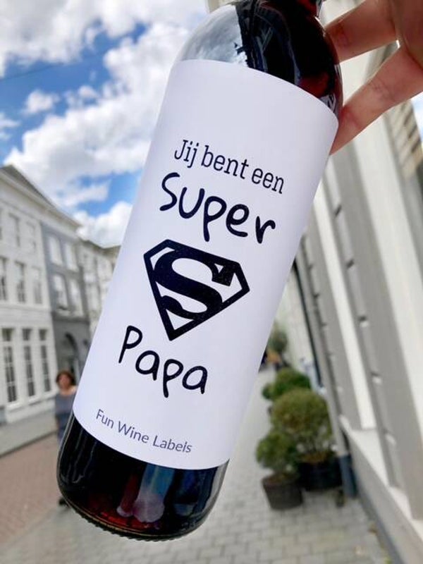 Wine label - super papa