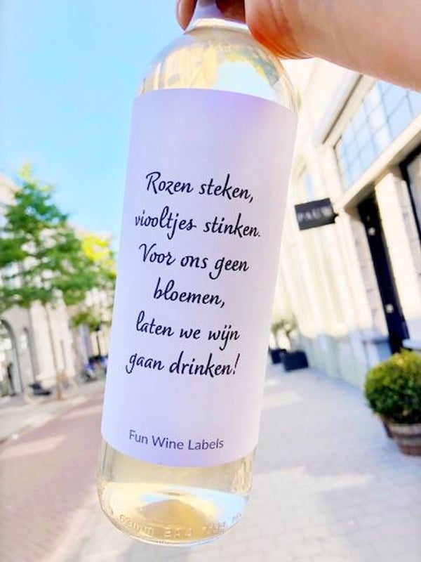 Wine label - rozen steken