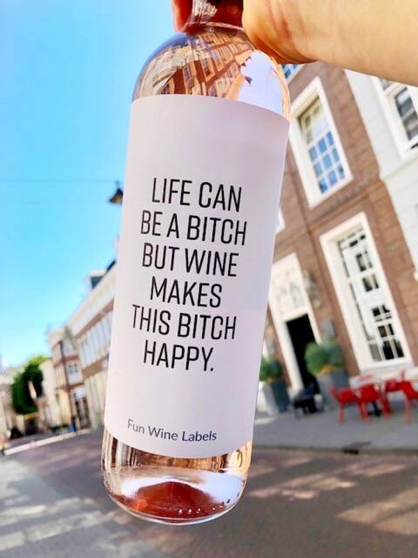Wine label - life can be a bitch