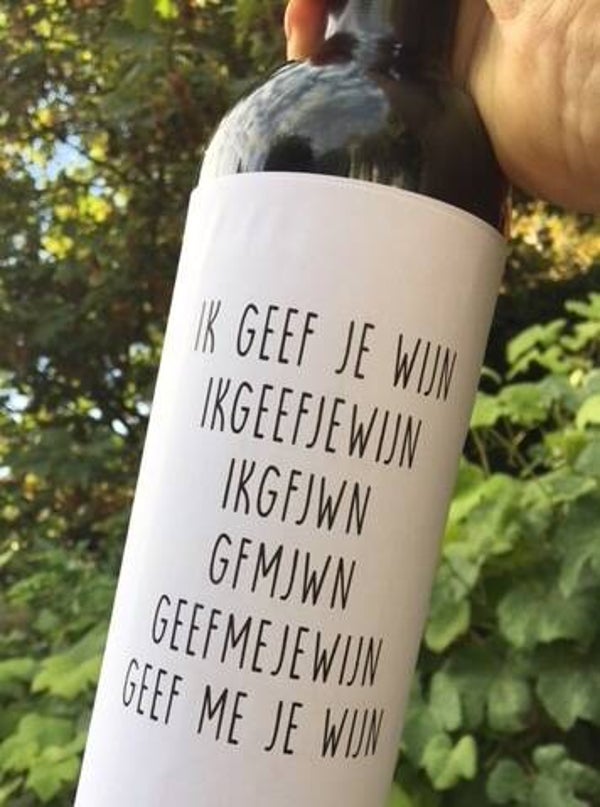 Wine label - ik geef je