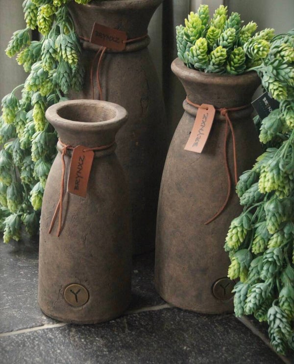 BRYNXZ Vaas luxury leather rope 2 maten Maj brown