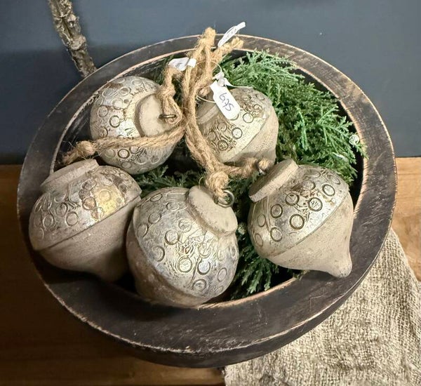 Houten hangers met metaal - tolvorm