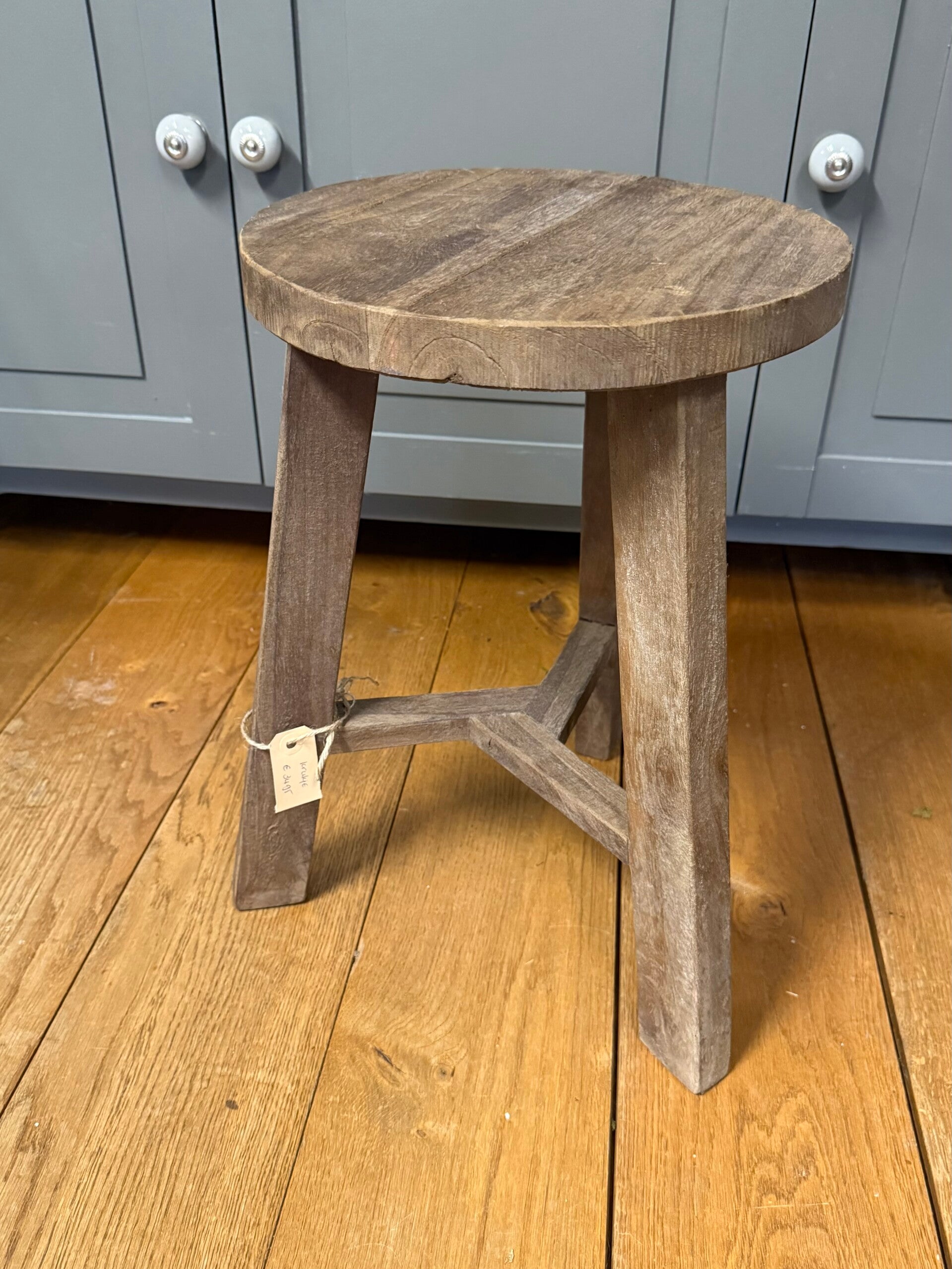 Houten kruk / bijzet tafeltje 46cm hoog