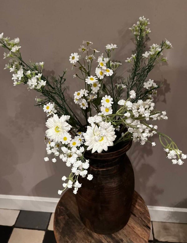 Boeket witte bloemen 50/60cm