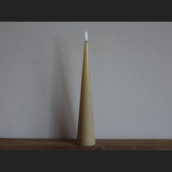 Led kegelkaars taupe in 2 maten