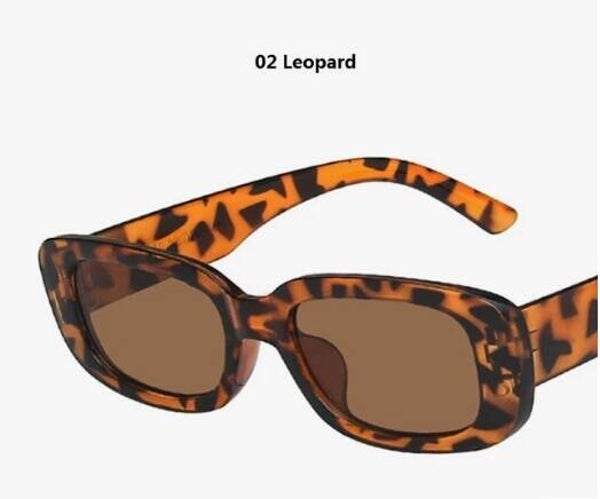 Brown Colored Small Rectangular Sunglasses