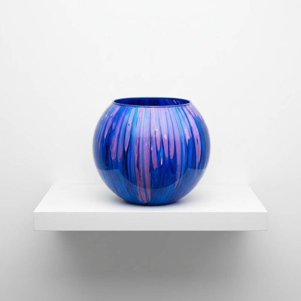 Beautiful hand painted abstract goldfish vase