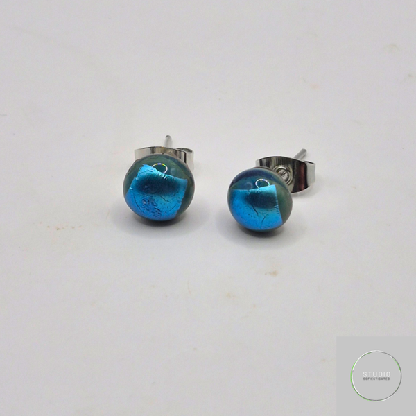 Oorsteker ambachtelijk gesmolten glas #11