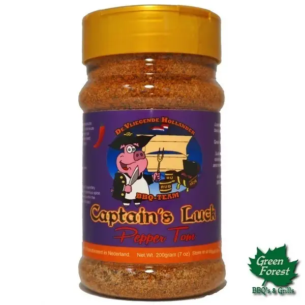 CAPTAIN'S LUCK PEPPER TOM BBQ RUB 200GR VLIEGENDE HOLLANDER