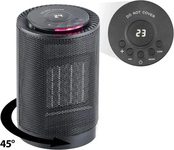 Carlo Milano NX-6095 Keramik-Heizlüfter 1200 W – Thermostat, Timer & Oszillation