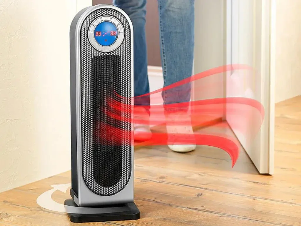 Digitaler Keramik-Heizlüfter mit Thermostat, Display & Fernbedienung