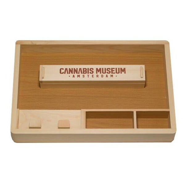 Cannabis Museum Wooden Rolling Tray Large
