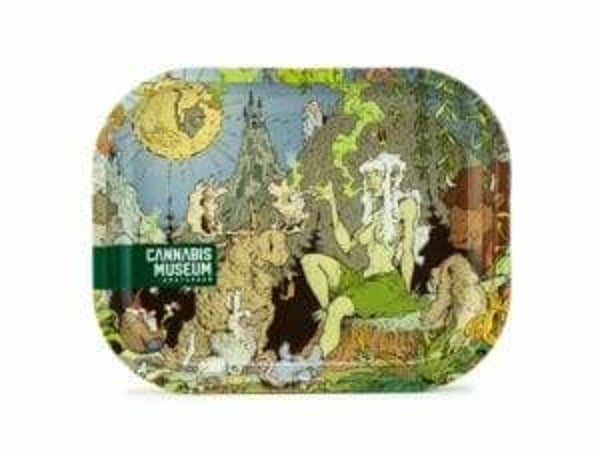 Cannabis Museum Girl Rolling Trays