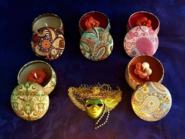 candele profumate  5 pezzi