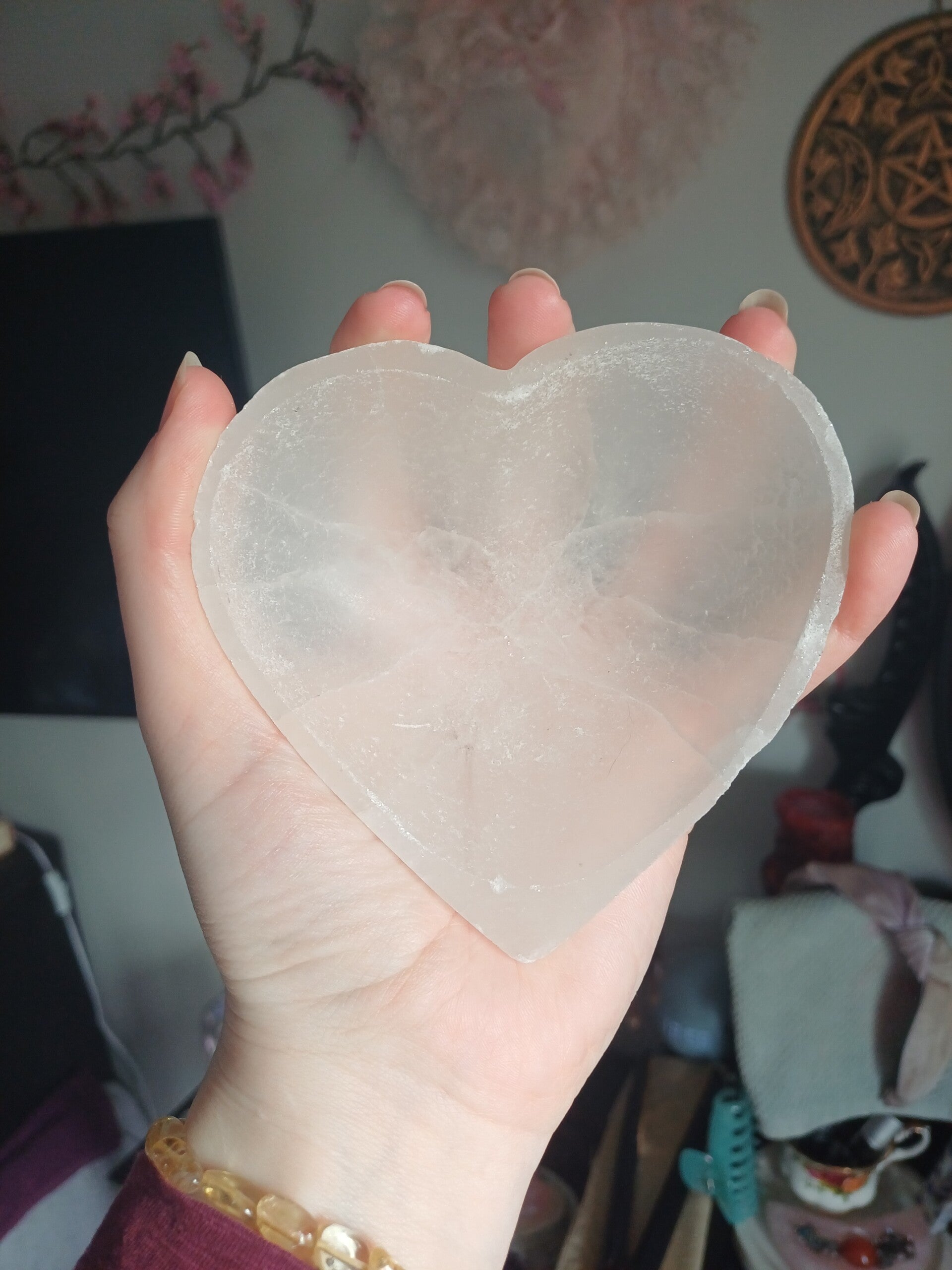 Selenite Heart Bowl